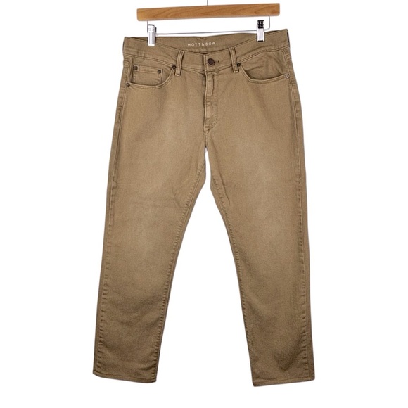 Mott & Bow Slim Mercer Khaki Men's Jeans Size 32X30 Tan Casual Collegiate - Picture 3 of 12